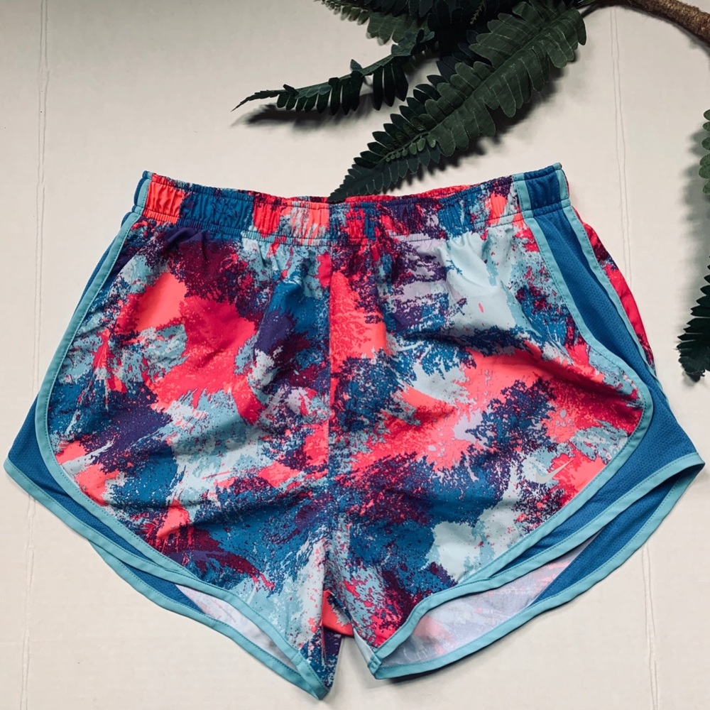 Nike Athletic Dri Fit shorts pink/blue size large